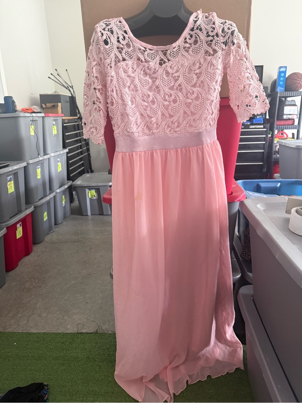 Pink Lace Bodice Maxi Dress p16